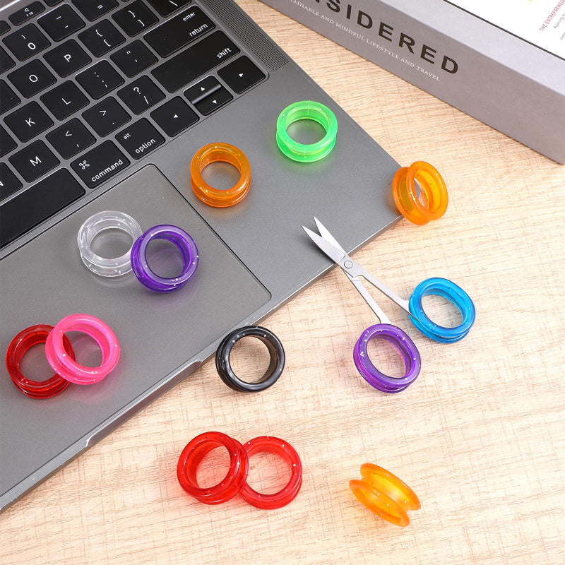 24 Pcs Silicone Scissors Finger Rings Soft Silicone Scissors for Pet Grooming Scissor Accessories for Animal Hair Cutting Thumb Inserts Finger Protector Ring for Professional Barber - PawsPlanet Australia