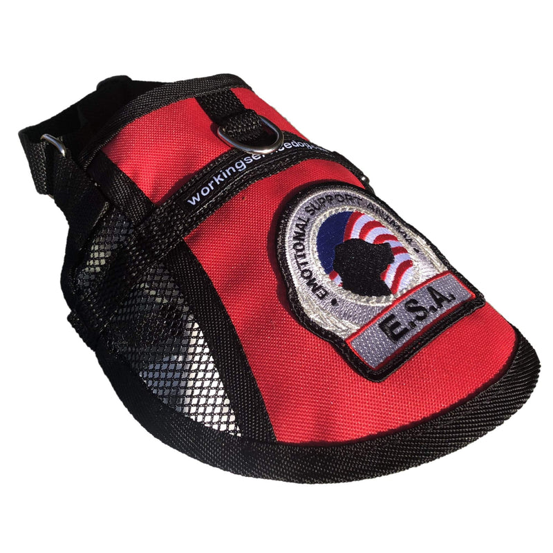 Premium Emotional Support Dog Vest | ESA Dog Vest | Mesh Cooling Panel | Emotional Support Animal Harness | Includes 5 Federal Law ESA Handout Cards (14" - 17" Girth, Red) Fits 14" - 17" Girth - PawsPlanet Australia