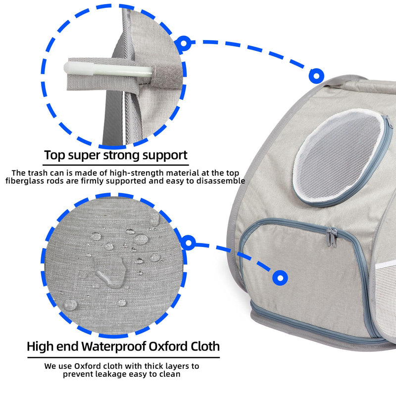Collapsible Portable Cat Litter Box Standard for Travel Light Weight Leak-Proof?Sturdy?Prevent Litter Scatter Design Easy to Clean?Portable Cat Playpen?Collapsible Travel Puppy Carrier - PawsPlanet Australia