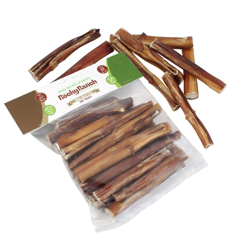Rocky Ranch, Small Bully Sticks, Beef Flavor, 8 oz, Adult Dog, Natural Chew Treats, Dental Care, High Protein. No additives - PawsPlanet Australia