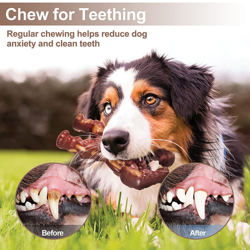 PETSTA Indestructible Dog Toys for Aggressive Chewers, Extreme Tough Dog Toys for Large Dogs, Real Beef Flavored, Dog Bone for Medium/Large Dogs Breed, Gifts for Dogs KING KONG - PawsPlanet Australia