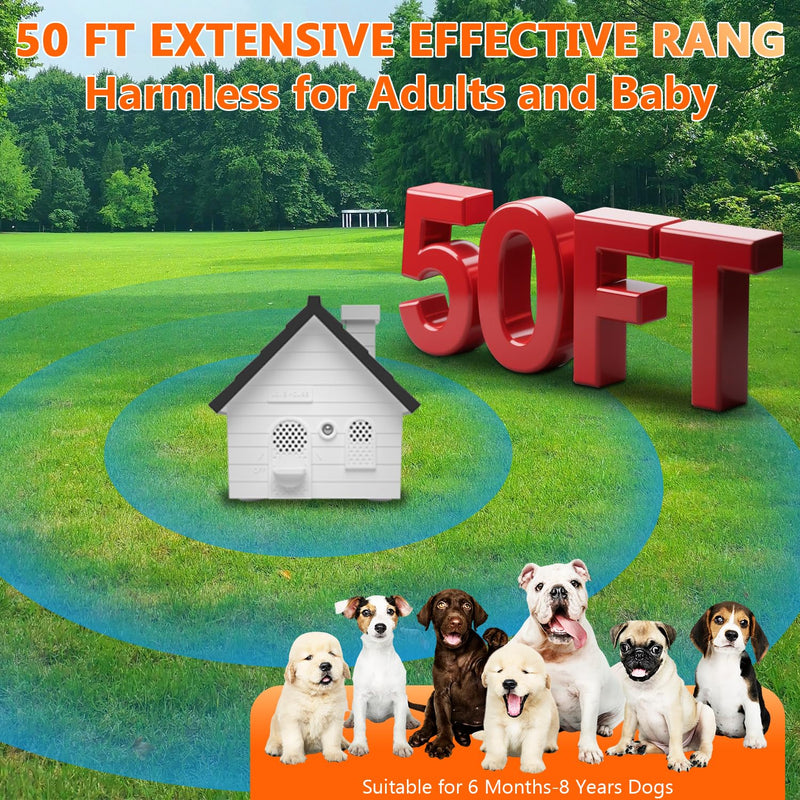 Anti Barking Device for Dogs, Bark Box, 3 Modes Dog Barking Deterrent Devices, Anti Bark Device for Dogs, Weatherproof 50 Ft Barking Dog Silencer, A Safe and Effective Anti Barking Device Black - PawsPlanet Australia