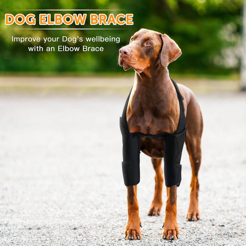 Dog Elbow Protector for Pet Elbow Dysplasia, Shoulder Dislocation - Offers Elbow Support, Dog Recovery Suit Taper Collar Alternative, Helps Wound Healing, Prevents Licking and Biting, XXL Both Legs - PawsPlanet Australia