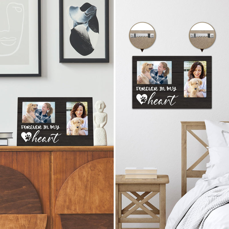 cocomong Dog Memorial Gifts, Pet Memorial Gifts, Dog Memorial Gifts for Loss of Dog Picture Frame 3D Photo Frame, Loss of Dog Sympathy Gift Holds 2 4x6 Inches Photos - PawsPlanet Australia