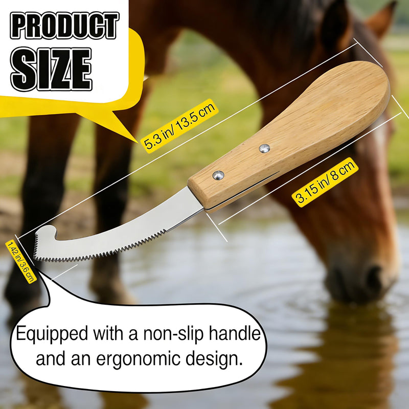 Bot Egg Knife for Horses - Heavy-Duty Stainless Steel Bot Fly Knife, Curved Scraper Tool for Equine Grooming, Precision Horse Bot Egg Remover for Legs and Flanks, 8.66 Inch, Silver