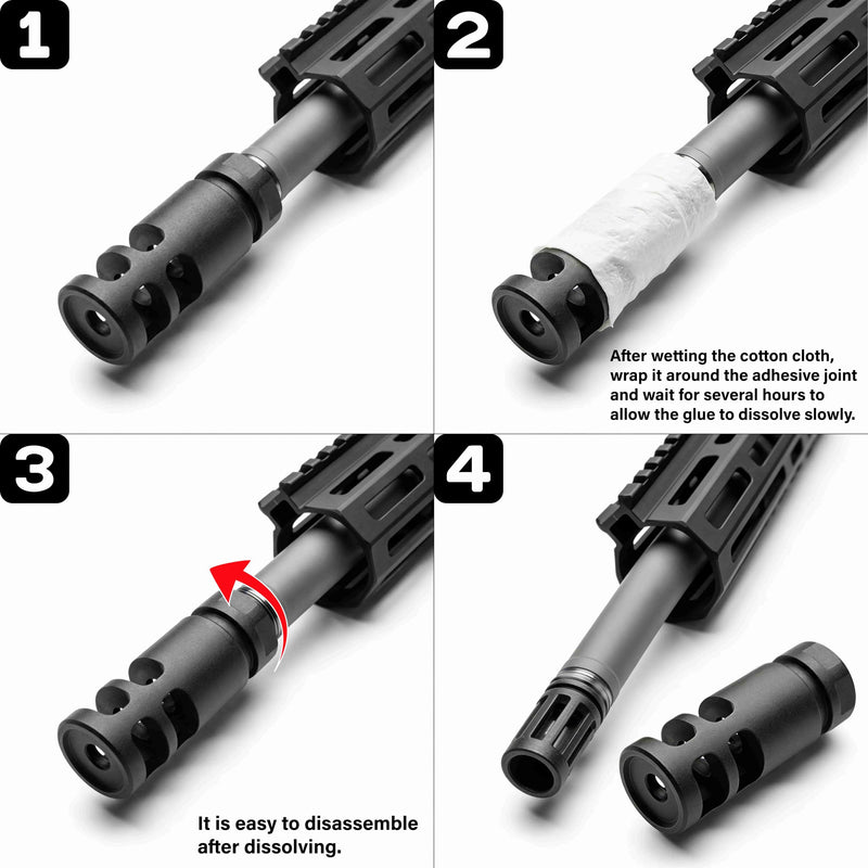 Gun Muzzle Thread Locking Agent for Muzzle Devices & Accessories，Prevents Loosening