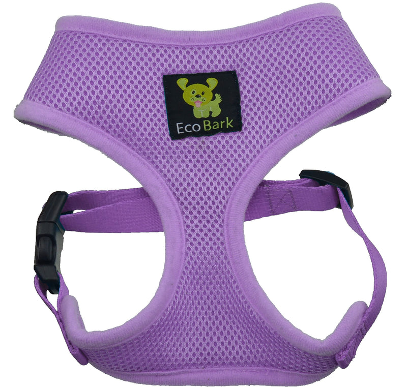 EcoBark Dog Harness Soft Gentle No Pull No Choke Dog Harnesses Double Padded Halter Ultra Cushion Walking Breathable Mesh Dog Vest for Puppies XS Small Medium Large XL Lavender Purple 3. Medium-10 to 17 lbs - Neck Up to 12.5 in