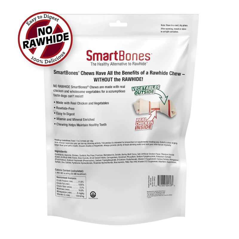 SmartBones Mini Bones with Real Chicken 56 Count, Rawhide-Free Chews for Dogs 56 Count (Pack of 1) - PawsPlanet Australia