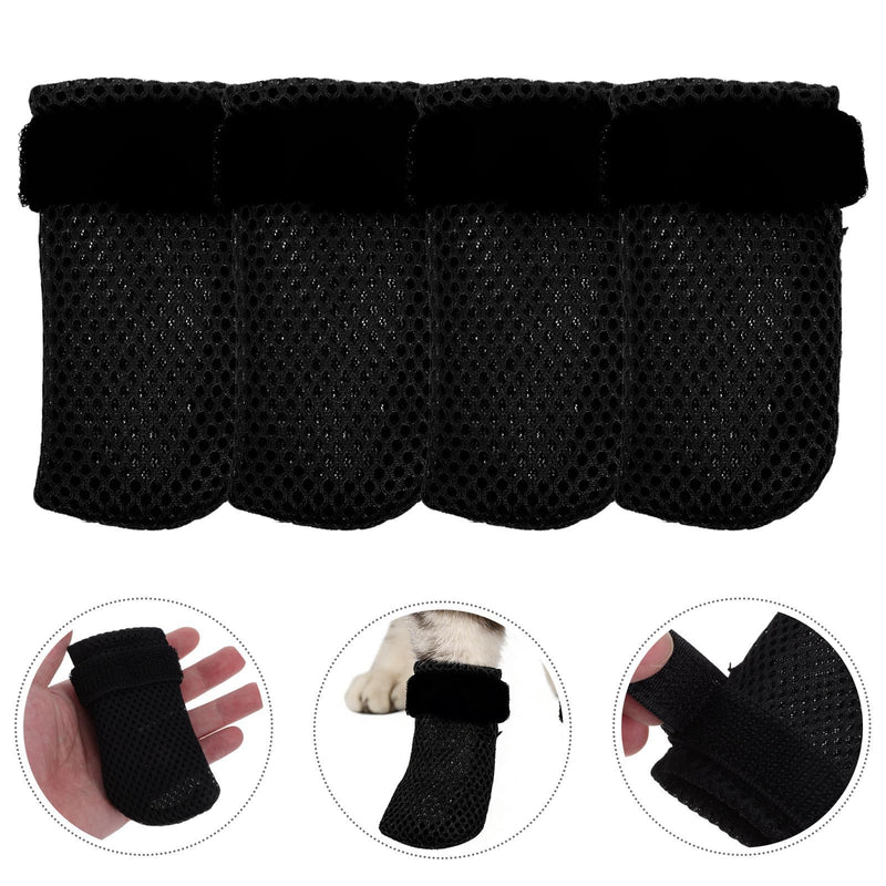 CLISPEED Adjustable Cat Gloves with Scratch Protection Made of Breathable Polyester, 4-Pack for Cat Paws, for Grooming and Vet Visits