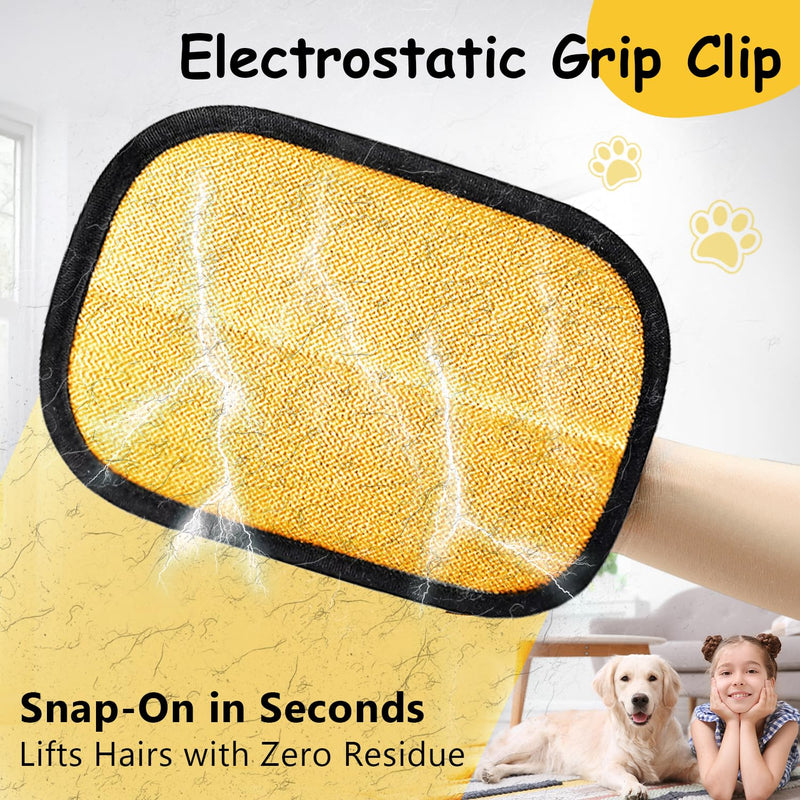2Pcs Pet Hair Removal Glove - 2025 New Electrostatic Magic Brush Pet Hair Remover Gloves, Reusable for Dogs & Cats, Furniture, Car Seats & More - PawsPlanet Australia