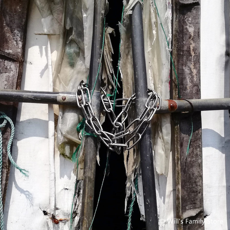 Will's Family Store 2 feet Stainless Steel Gate Chain with Carabiners Max 660 Pounds for Horse Stable and Barn Stall 660lbs 1 pack - PawsPlanet Australia