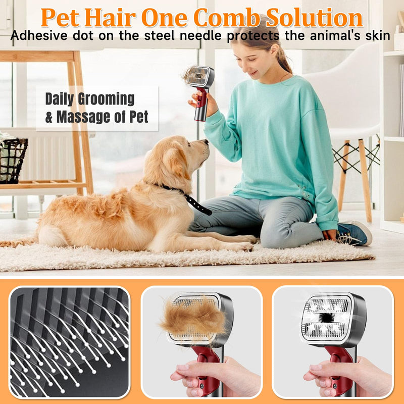 Pet Dog Grooming Attachment Kit, Deshedding Brush Attachment for Dyson V15, V11, V10, V8, V7 – Effective Grooming & Cleaning – Hair Grooming Tools for Dog and Cat, 3 Pack A:Needle Comb+Hose+Connector - PawsPlanet Australia
