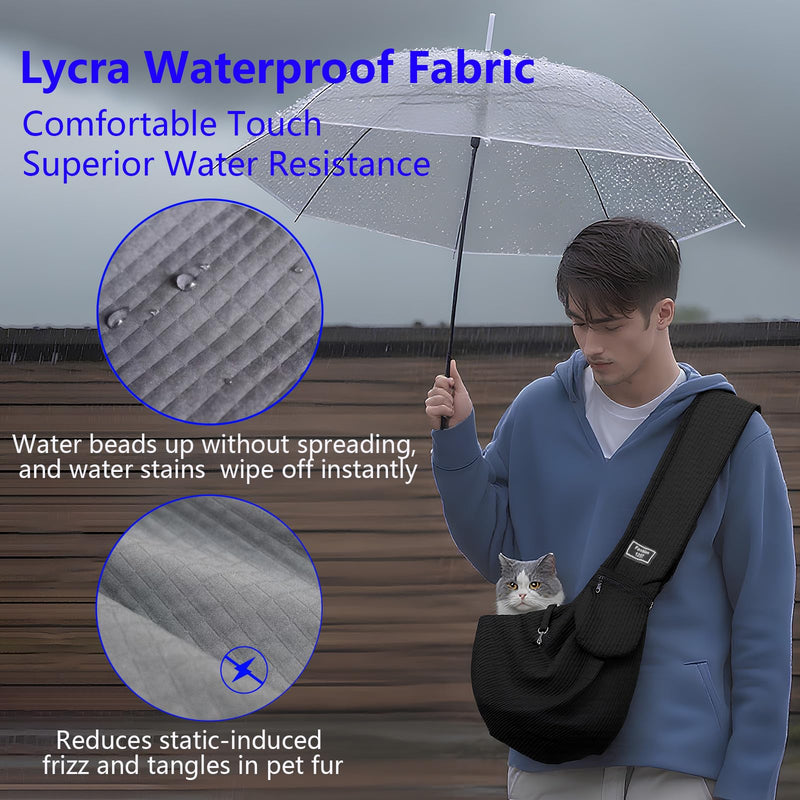 Dog Sling,Dog Slings for Small Dogs for 3-12 lbs,Puppy Sling Made of Waterproof and Anti-Static Fabric, Cat Sling with Storage Bag, Anti-Detachment, Make It Easy for Pets to Travel - PawsPlanet Australia