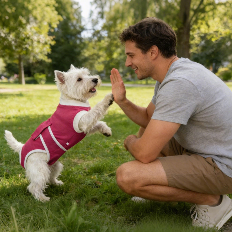 Dog Body After Surgery for Female and Males, Surgical Body Dog Castration Protection & Lick Protection Dog Bodysuit, Soft Surgical Protective Suit Alternative to Funnel for Small Medium Dogs