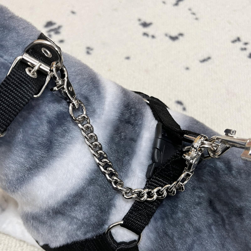 Dog Collar Safety Metal Chain Clip 2PCS, Prong Collar Backup Clips,Double Ended Backup Clasp,Harness Collar Connectors 8.3" DK0969-SV-2P - PawsPlanet Australia