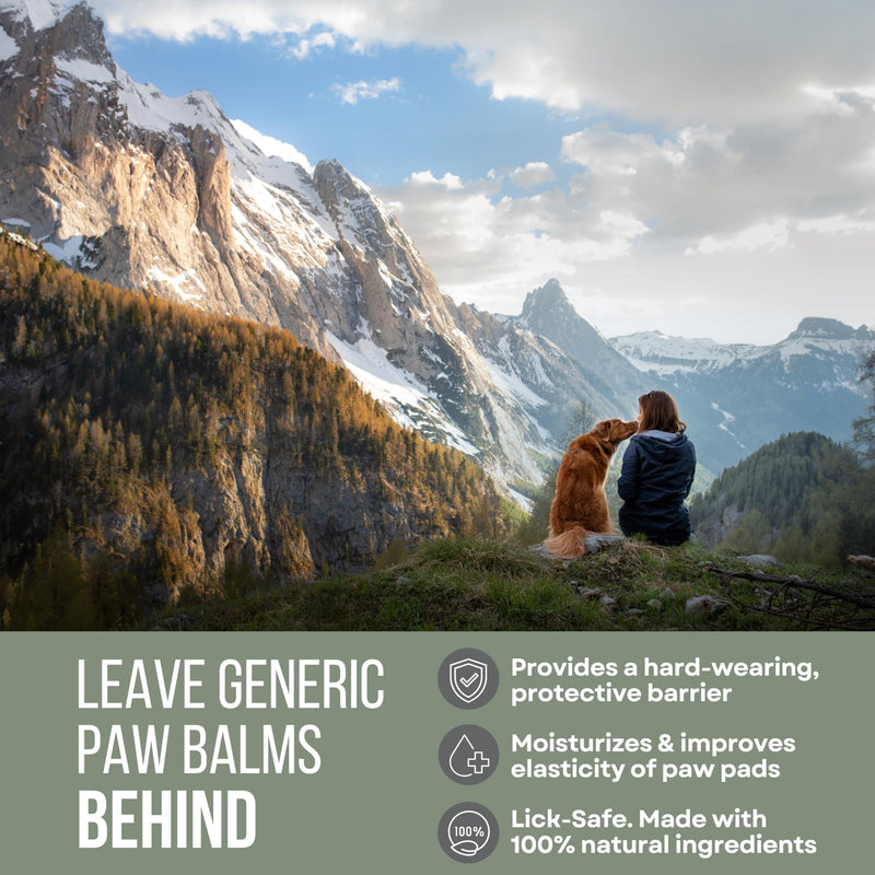 Dog Paw Trail Wax 2oz - Use Before Taking Dogs on a Hike - Balm Helps Protect Against Rocks, Uneven Terrain, Thorns, Glass - Moisturizes and Improves Elasticity - Lick-Safe - Made in USA - PawsPlanet Australia