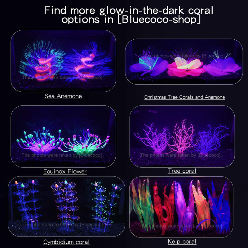 Soft Silica Gel Moves Naturally with Water Flow, Aquarium Decorations Glow in The Dark, Glowing Coral Ornaments for Fish Tank Decorations (Yellow, Sunflower) Yellow - PawsPlanet Australia