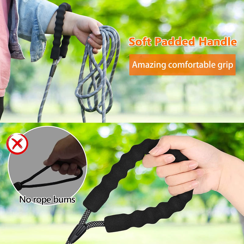 NTR 50FT Dog Long Leash, Rope Leash with Swivel Lockable Hook and Comfortable Padded Handle, Training Lead for Walking, Hunting, Camping, Backyard Small Medium Large Dogs, Orange 50ft*3/8"