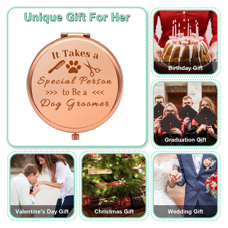 Dog Groomer Gift for Women Dog Hairdresser Compact Makeup Mirror for Dog Stylist Dog Salon Pet Grooming Gifts Dog Lover Gift Appreciation Gift Folding Makeup Mirror Christmas Birthday Gifts Dog Groomer Gift - PawsPlanet Australia