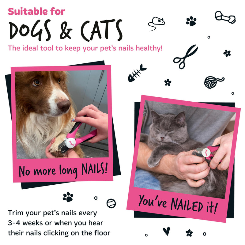 BUGALUGS Dog nails clippers & Cat Nail Clippers - Nail Trimmer with Safety Guard & Dog Nail File. Suitable for Pets, Dogs, Puppy, Cats, Kitten Nails & Claws. Pet Grooming Supplies (Small to Medium) Small to Medium
