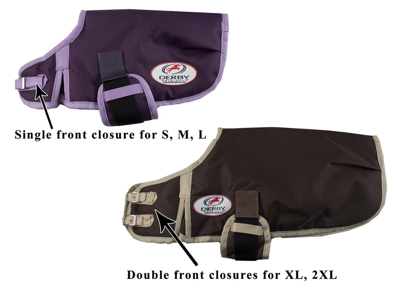 Derby Originals Ruff Pup 1200D Ripstop Waterproof Winter Dog Coat 150g Medium Weight Small (13.5 in) Purple