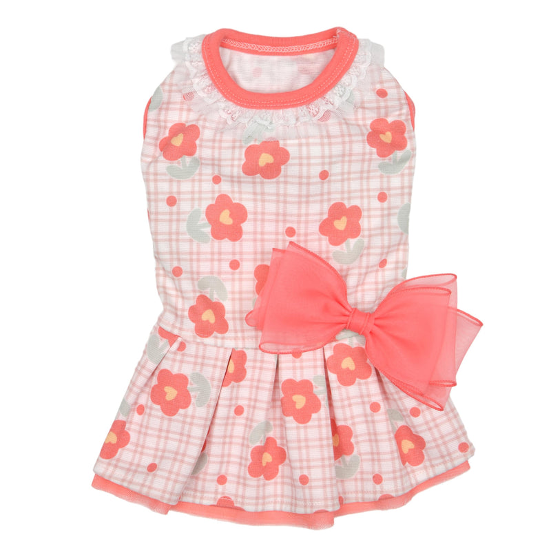 Pinkaholic New York Spring/Summer Sophie Dog Dress Trendy Fashionable Cute Dog Apparel, Fanta, Small FANTA_SOPHIE - PawsPlanet Australia