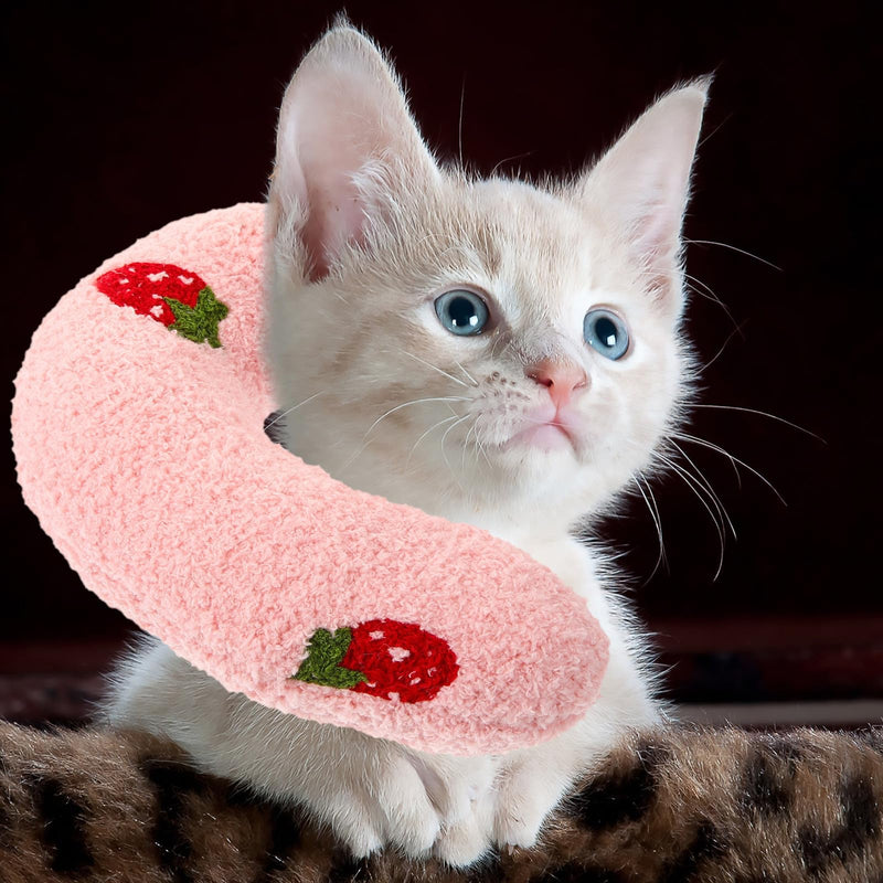BESTOYARD 4-Piece Set of Large Neck Pillows for Cats with Soft Polyester Filling and PP Cotton, Protective for Cervical Spine, for Small and Disabled Pets