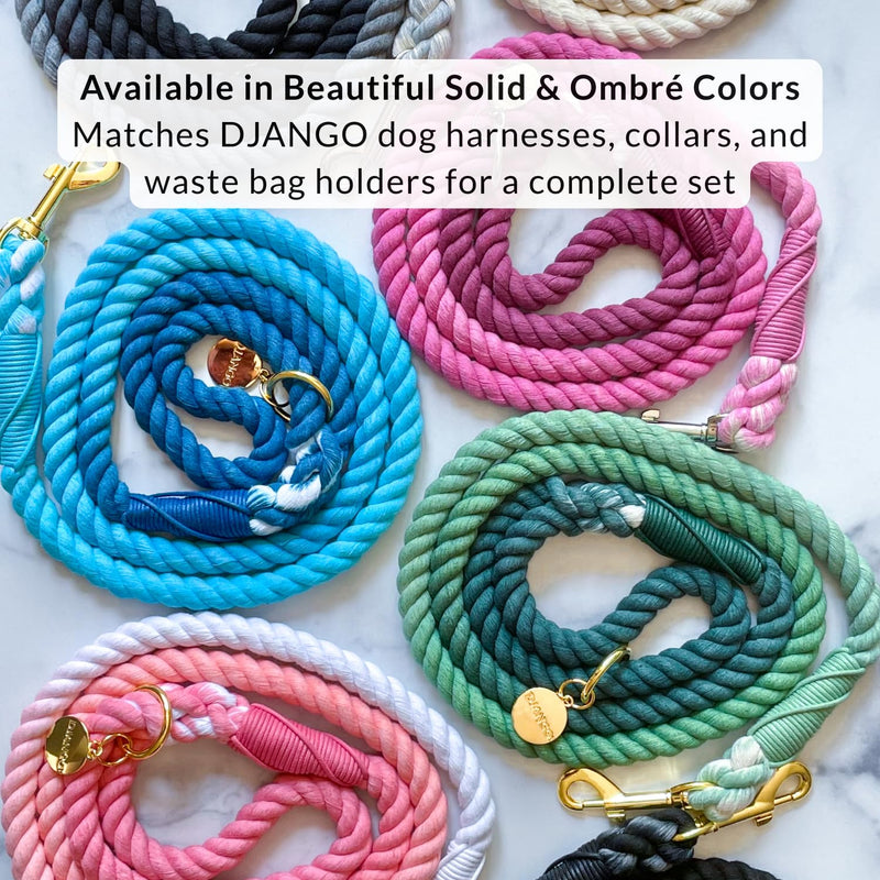 DJANGO Cotton Rope Dog Leash 5ft – Handcrafted Dog Leash and Red Braided Leash for Small, Medium, and Large Dogs – Durable 5 Foot Training Lead with Gold Hardware – Crimson Red - PawsPlanet Australia