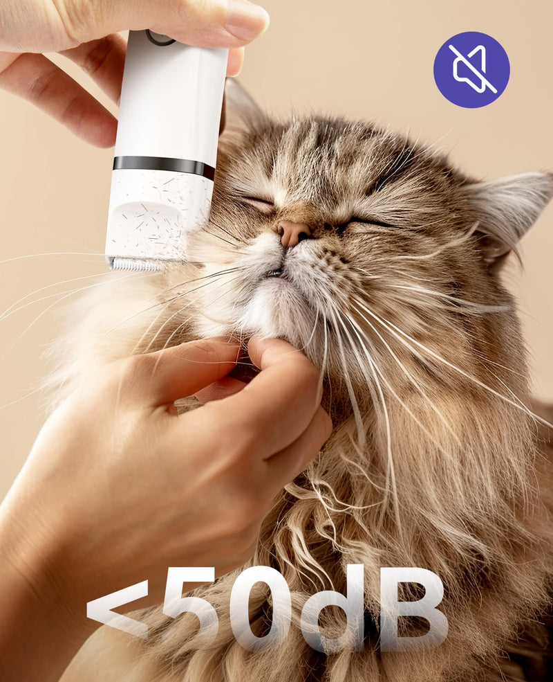 oneisall Quiet Cat Clippers for Matted Hair,Multi-Set Cat Hair Trimmer, Cat Grooming Kit, Cordless Cat Shaver and Paw Trimmer for Long Hair,Pet Clippers for Cats - PawsPlanet Australia