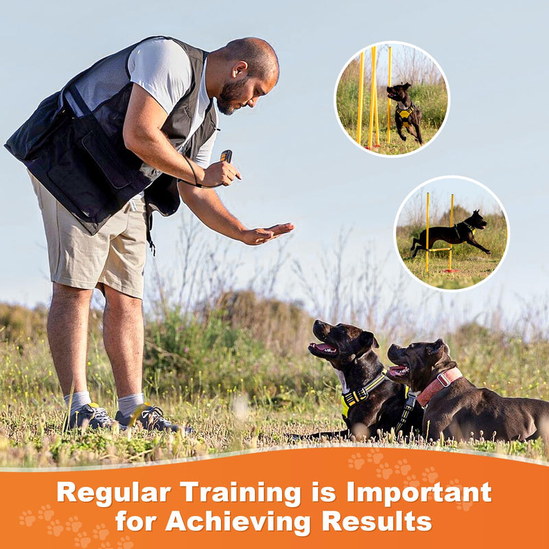 Arien Dog Bark Deterrent Devices, Rechargeable Ultrasonic Anti Barking Device for Dogs, Dog Bark Control Devices 50FT Range Safe for Dogs & Human Portable Indoor Outdoor, Dog Training & Behavior Aids Orange - PawsPlanet Australia