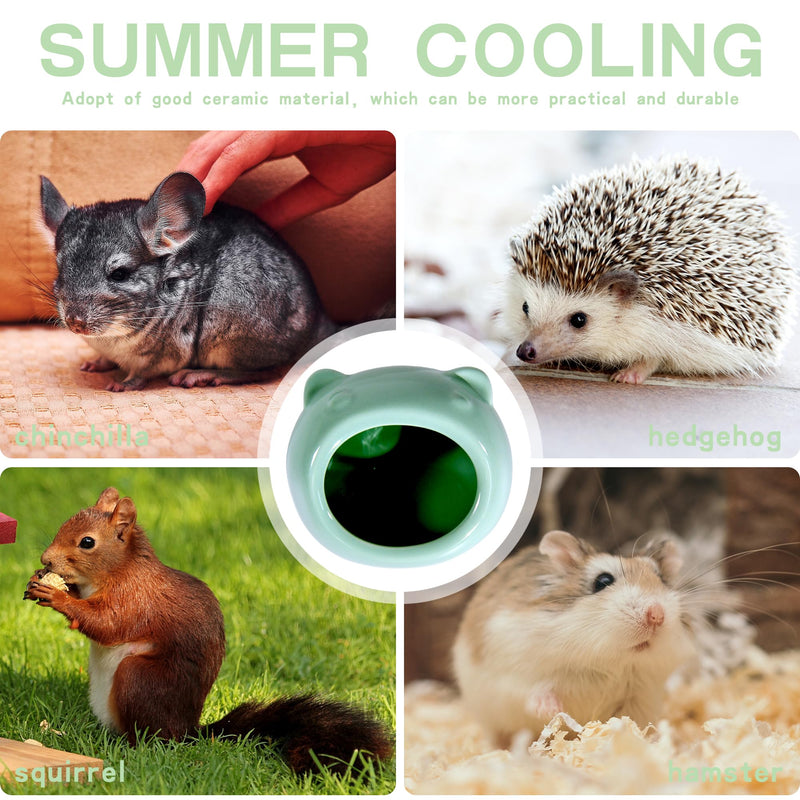 Small Animals Feeding Bowl Ceramic Hamster Bowl Food Water Tray preventing Spilling, Food Splashing and Chewing Feeding Tray for Gerbils Chinchillas Mice Ferrets Hedgehogs（Cyan） Cyan - PawsPlanet Australia