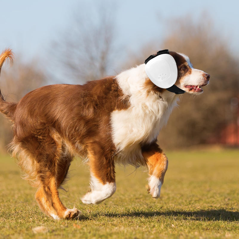 Dog Ear Muffs Noise Protection,29dB NRR Dog Noise Cancelling Ear Muffs,Dog Ear Muffs for Hearing Protection with Fast Snap Lock (White,S) Small White - PawsPlanet Australia