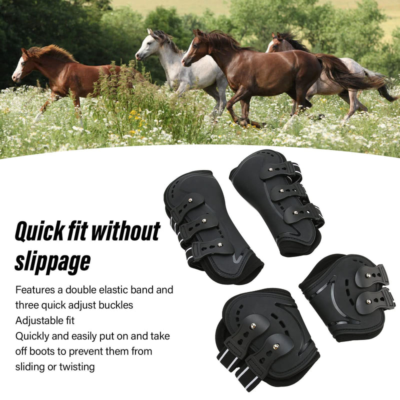 Zerodis Horse Boots, Lightweight Horse Tendon Boots Breathable Wearproof Fetlock Boots with Adjustable Buckle Brace Guard Boots for Horse Boots Pairs of 2 (Large) Large - PawsPlanet Australia