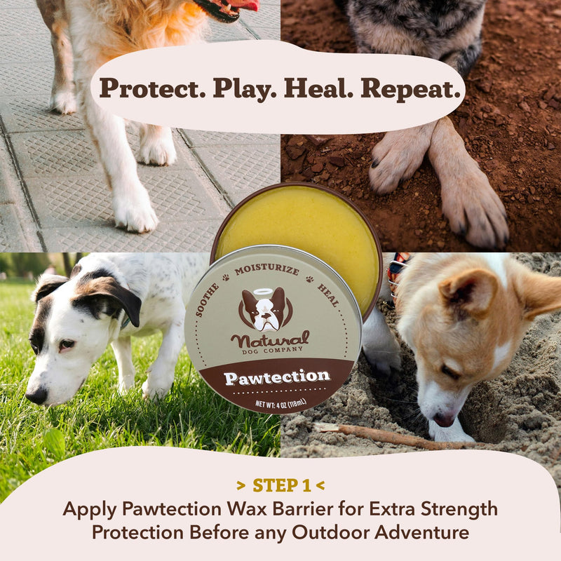 Natural Dog Company Paw Soother Balm & Wax 2 oz Stick – Nourishing Paw Care with Coconut & Hempseed Oils + Calendula – Soothes Dry, Cracked Pads – Lick-Safe & Weather Protective Stick - 2 oz. - PawsPlanet Australia