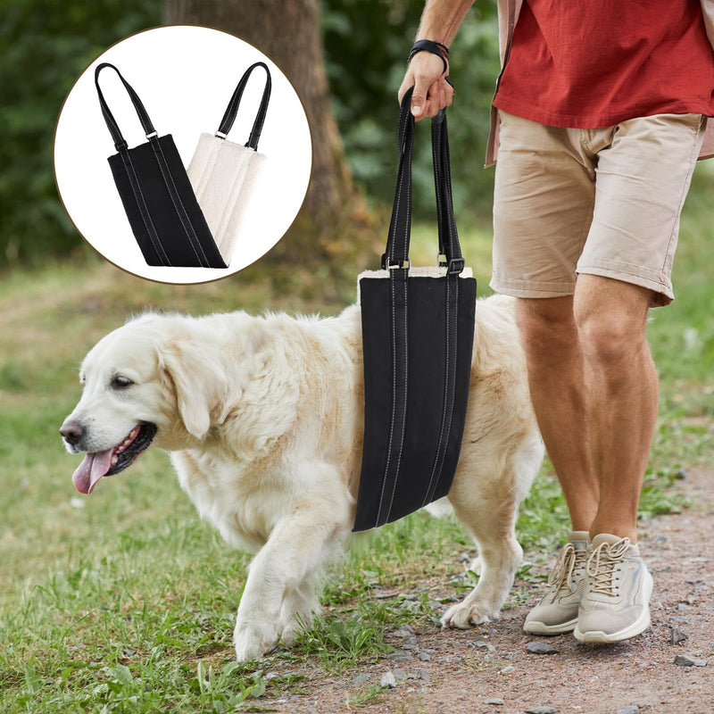 Adjustable Dog Lifting Harness for Large Dog Mobility Aids Support Sling for Weak Rear Legs Dog Lifting Harness for The Senior Injured Disabled and After ACL Surgery Rehabilitation Dog (Black, L)