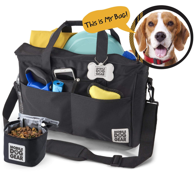 Mobile Dog Gear, Day Away Tote Bag, Black, One Size, Meets Airline Requirements - PawsPlanet Australia