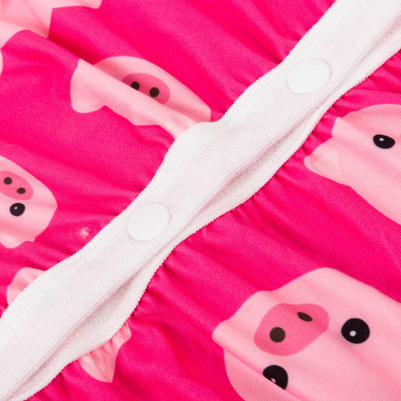 CuteBone Big Dog Clothes Pitbull Golden Retriever Post Surgery Suit Stretchy Calming Anxiety Pet Pajamas Shirts Shedding Suits Onesie for Medium/Large Sized Dogs Labrador Bully ZP01L Large Snap=A02-Pink pig - PawsPlanet Australia