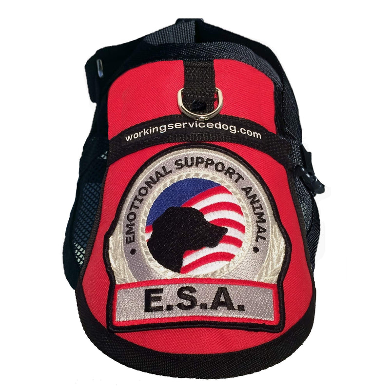 Premium Emotional Support Dog Vest | ESA Dog Vest | Mesh Cooling Panel | Emotional Support Animal Harness | Includes 5 Federal Law ESA Handout Cards (14" - 17" Girth, Red) Fits 14" - 17" Girth - PawsPlanet Australia