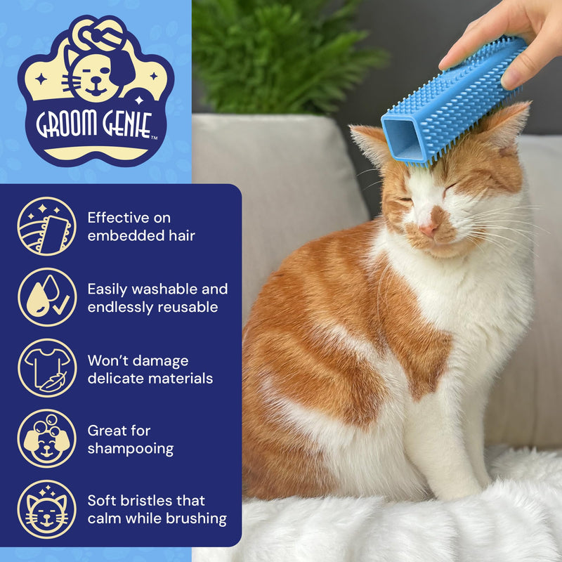 Magic Pet Block Brush Dog Cat Hair Remover for Sofa Furniture Carpet Clothing (Sky Blue) Sky Blue - PawsPlanet Australia