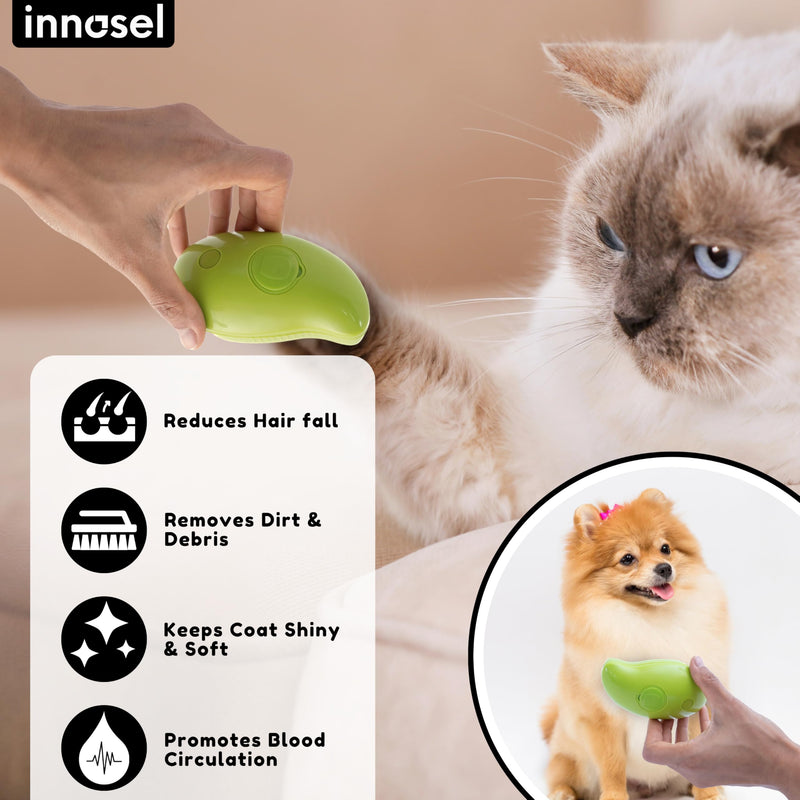 Cat Steam Brush for Shedding, Steamy Grooming Comb with Anti-Static Spray for Cats & Dogs, Gentle Defur Comb for Tangled & Loose Hair, Ergonomic Pet Mist Brush Design, Cepillo de Vapor para Gato Perro - PawsPlanet Australia