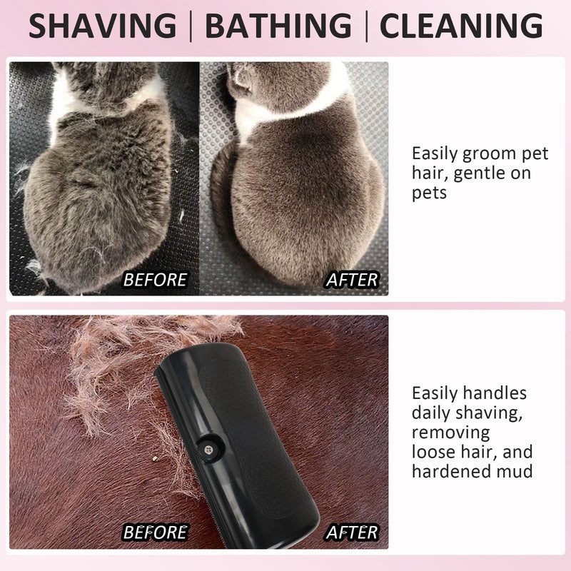 GroomPro Deshedding Brush, GroomPro Shedding & Grooming Supplies for Matted Hair, Loose Hairs | Pet Short Hair Removal Tool for Cats, Dogs, Rabbits, Horses (2) 2 - PawsPlanet Australia