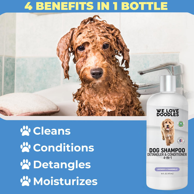 We Love Doodles Pin Brush & Dog Shampoo - Dog Grooming Kit - Remove Mats, Knots, And Tangles - PawsPlanet Australia