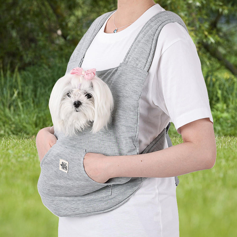 FLAdorepet Pet Carrier Backpack for Extra Small Dog Cat and Rabbit,Yorkie Teacup Chihuahua Front Dog Puppy Carrier Backpack for Traveling Hiking Camping,Hands Free Pet Sling, Anxiety Relief Grey Extra Small Dog(Maximum Weight 6LBS) - PawsPlanet Australia