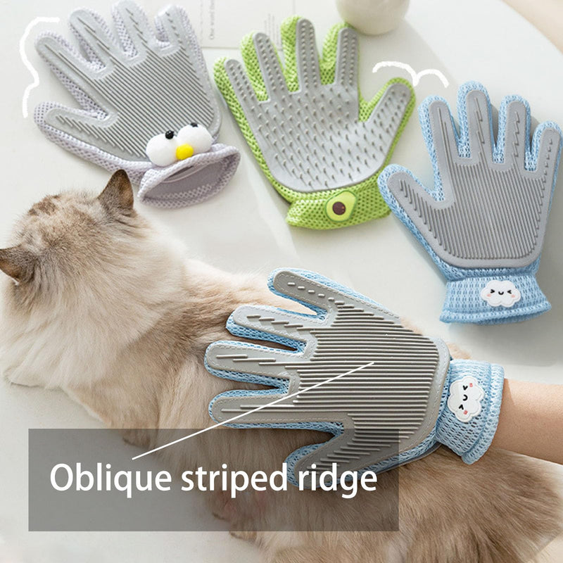 Pet Hair Remove Glove for Dogs & Cats,2-in-1 Massage Grooming Tool, Efficient Deshedding Brush with Soft Spikes, Gentle Fur Removal and Cleaning Glove for Shedding Control - PawsPlanet Australia