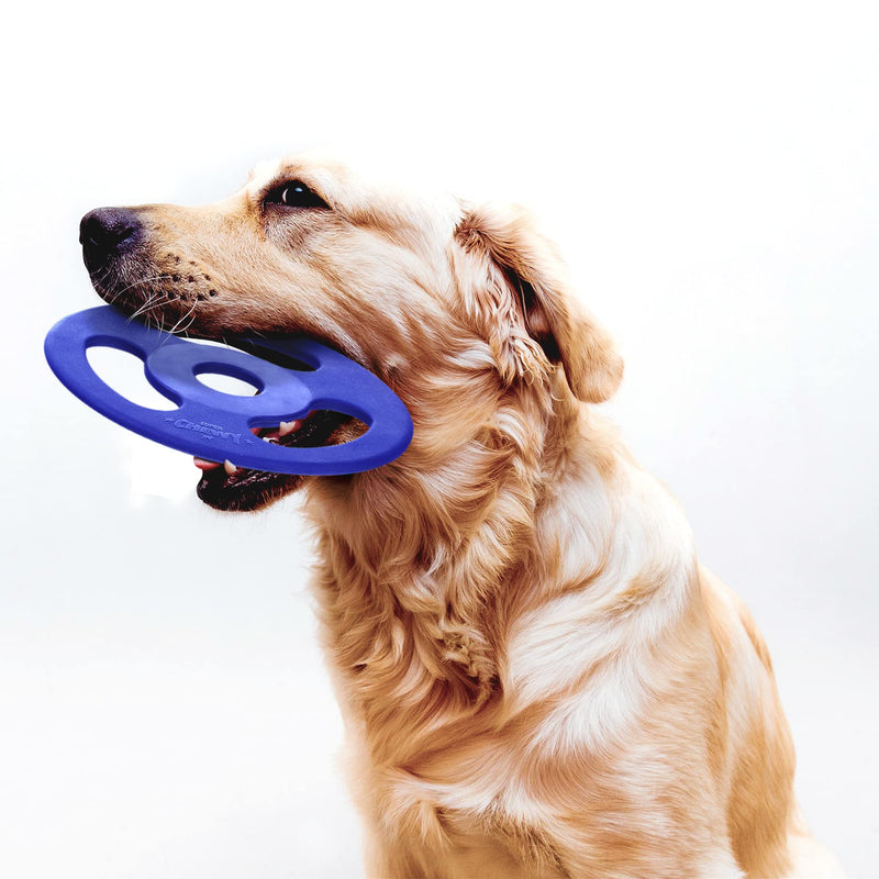 SuperChewy Tough Tug-of-War Flying Disc Toy | Lifetime Replacement | Strong Natural Rubber | Great Tug Disc Fetch Toy for Dogs | Ultra Durable Chew Toy for Aggressive Chewers | for All Breeds Tug Frisbee - PawsPlanet Australia