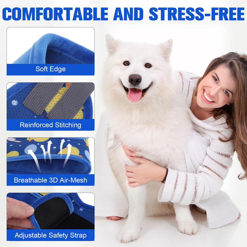 PAWCHIE Dog Grooming Hammock Harness for Dogs & Cats with Pet Nail Clipper Trimmer - Cat Hanger Sling for Trimming Clipping Nails- Dog Hammock Restraint Bag for Small Medium Large Dog, Navy Blue S - PawsPlanet Australia