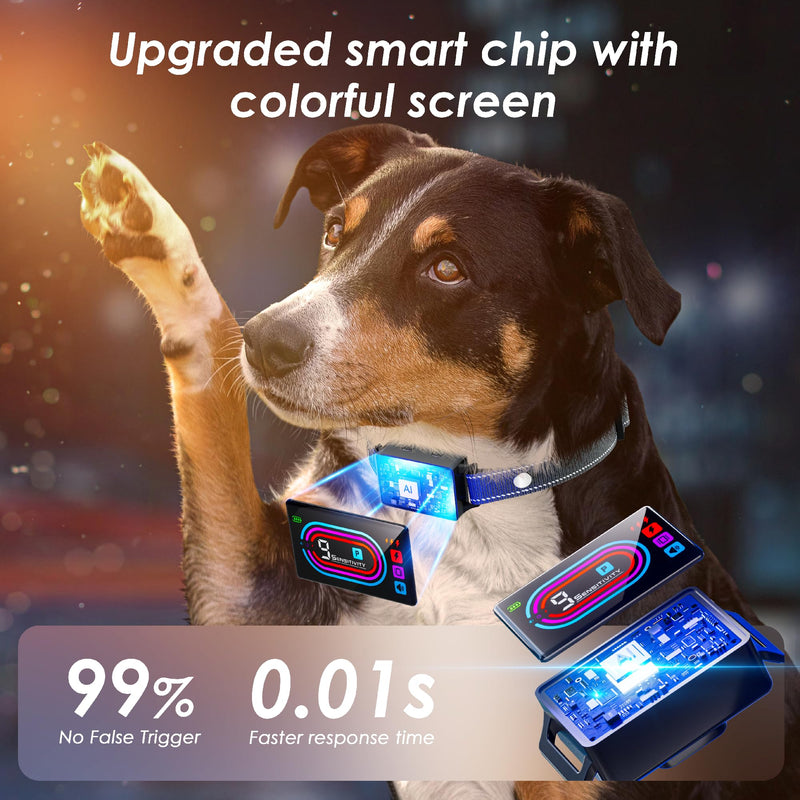 Dog Bark Collar 2 Pack, Smart Bark Collars for Dogs 5–130 lbs, Upgraded Anti Bark Training Collar with Beep, Vibration & Shock, 9 Sensitivity Levels, 5 Training Modes, Rechargeable & IPX7 Waterproof - PawsPlanet Australia
