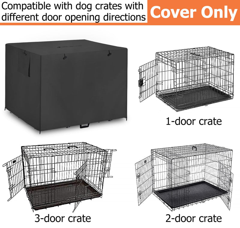 36 Inch Wire Dog Crate Cover,Durable Windproof Privacy Polyester Pet Kennel Covers,Breathable Blackout Cover for 1/2/3 Door Dog Cage. (36" L x 23" W x 25" H,Black) 36" L x23" W x 25" H Black