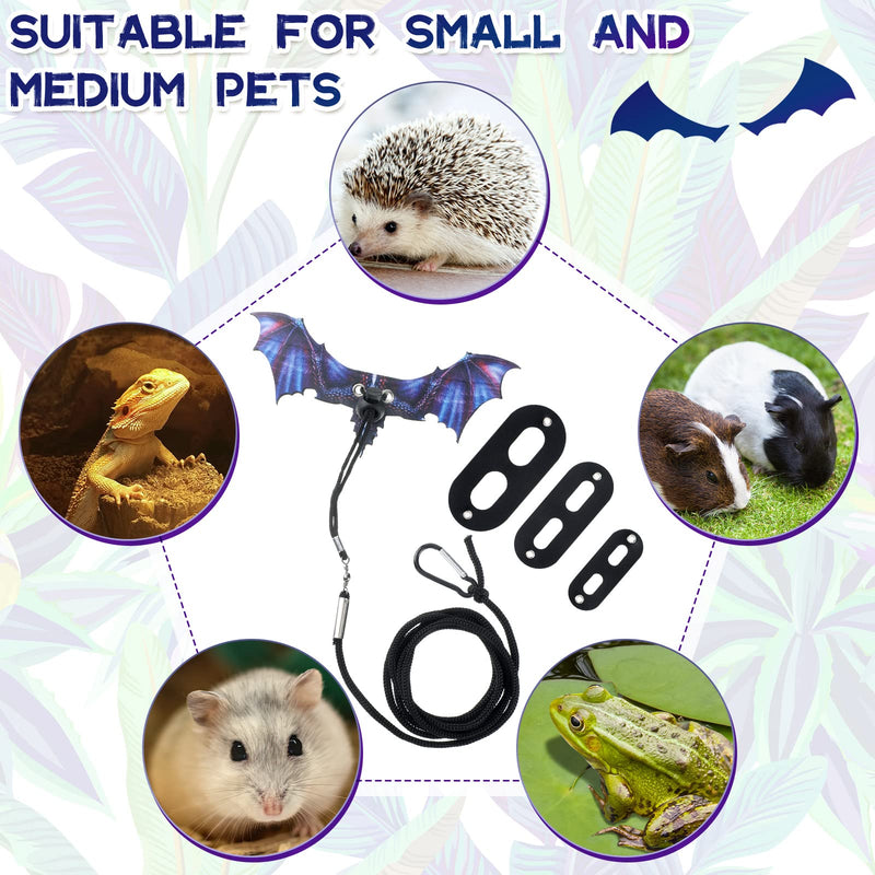 Bearded Dragon Lizard Leash Harness Removable Lizard Leash for Bearded Dragon Lizard Reptiles, Bearded Dragons Lizards Safety Outdoor Walking (S, M, L, 3 Pack) (Purple) Purple - PawsPlanet Australia