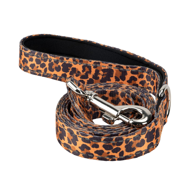 EcoBark Dog Leash - Soft & Reflective Comfort Leash with Padded Handle - Safe, Strong. & Durable for Small, Medium or Large Dogs (Cheetah) 6 ft x 1 in - Standard Width Cheetah - PawsPlanet Australia
